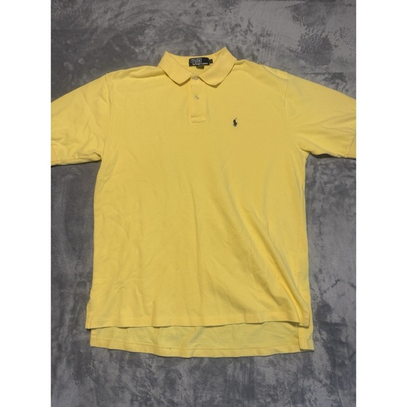 Polo Ralph Lauren Other - Polo Ralph Lauren Men's Large Polo Shirt Yellow Short Sleeve Blue Pony